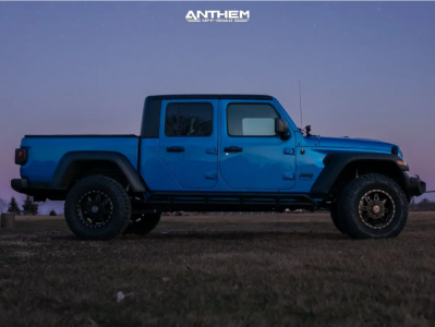 1 2020 Gladiator Jeep Sport S Icon Suspension Lift 25in Anthem Off Road Rogue Satin Black