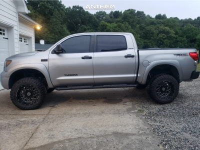 1 2007 Tundra Toyota Limited Rough Country Suspension Lift 6in Anthem Off Road Avenger Black Milled