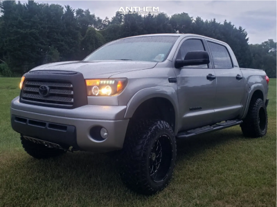 1 2007 Tundra Toyota Limited Rough Country Suspension Lift 6in Anthem Off Road Avenger Black Milled