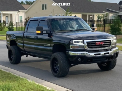 2006 GMC Sierra 2500 HD - 20x12 -44mm - Anthem Off-Road Liberty - Leveling Kit - 33" x 12.5"