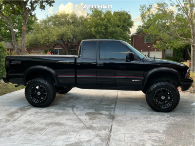 1 2001 S10 Chevrolet Rough Country Suspension Lift 25in Anthem Off Road Rogue Satin Black