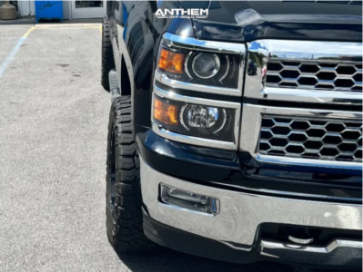 1 2014 Silverado 1500 Chevrolet Ltz Rough Country Leveling Kit Anthem Off Road Equalizer Black Milled