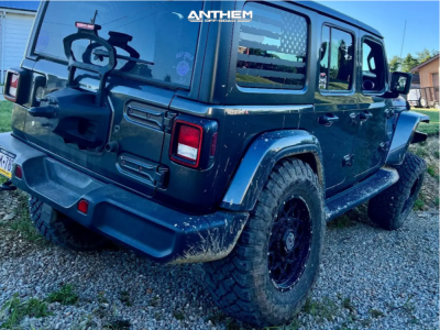 1 2018 Wrangler Jeep Unlimited Sahara Rustys Offroad Suspension Lift 3in Anthem Off Road Avenger Black Milled