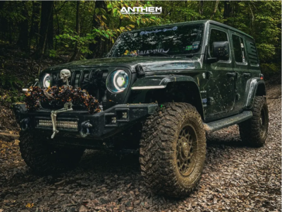 1 2018 Wrangler Jeep Unlimited Sahara Rustys Offroad Suspension Lift 3in Anthem Off Road Avenger Black Milled