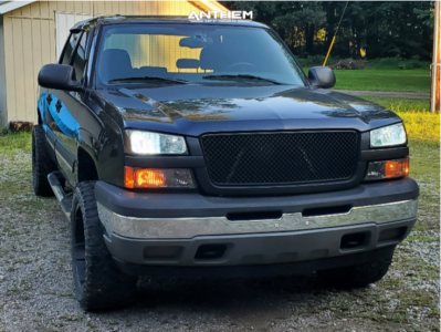 1 2005 Silverado 1500 Chevrolet Ls Rough Country Leveling Kit Anthem Off Road Equalizer Black Milled