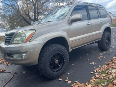 2005 Lexus GX470 - 17x9 -12mm - Anthem Off-Road Rogue - Leveling Kit - 33" x 10.5"