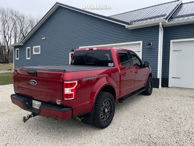 1 2018 F 150 Ford Xlt Rough Country Leveling Kit Anthem Off Road Avenger Black Milled