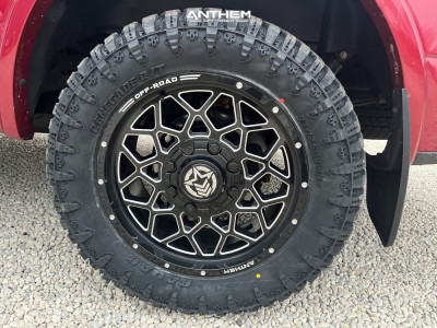 1 2018 F 150 Ford Xlt Rough Country Leveling Kit Anthem Off Road Avenger Black Milled