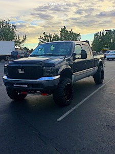 2000 Ford F-250 Super Duty - 20x12 -44mm - Anthem Off-Road Aviator - Leveling Kit - 35" x 12.5"
