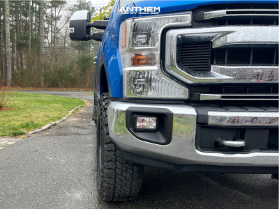 1 2021 F 250 Super Duty Ford Xlt Rough Country Leveling Kit Anthem Off Road Intimidator Satin Black