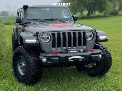 1 2022 Wrangler Jeep Unlimited Rubicon Rock Krawler Suspension Lift 3in Anthem Off Road Rogue Titanium Gray