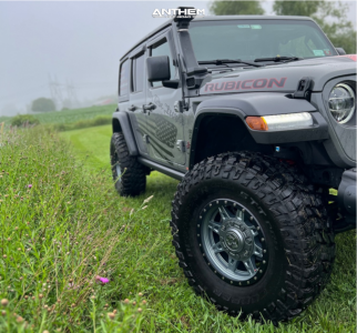 1 2022 Wrangler Jeep Unlimited Rubicon Rock Krawler Suspension Lift 3in Anthem Off Road Rogue Titanium Gray
