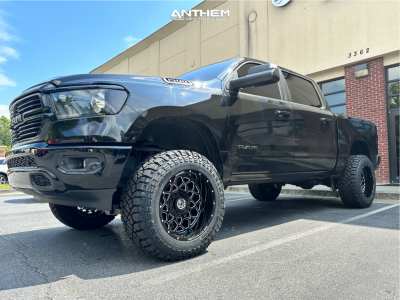 1 2019 1500 Ram Big Horn Rough Country Suspension Lift 6in Anthem Off Road Avenger Black Milled
