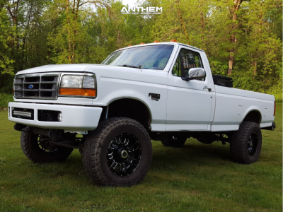 1997 Ford F-350 - 18x9 18mm - Anthem Off-Road Enforcer - Leveling Kit - 295/70R18