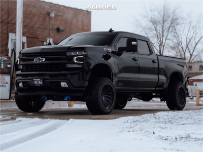 1 2019 Silverado 1500 Chevrolet Rst Rough Country Suspension Lift 7in Anthem Off Road Turbine Gloss Black