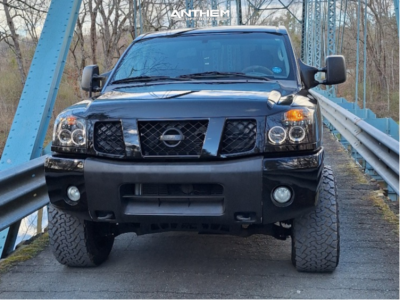 1 2006 Titan Nissan Rough Country Suspension Lift 4in Anthem Off Road Rogue Black Milled