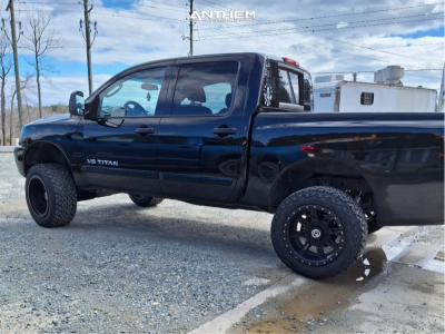 1 2006 Titan Nissan Rough Country Suspension Lift 4in Anthem Off Road Rogue Black Milled
