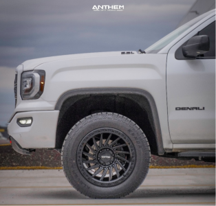1 2018 Sierra 1500 Gmc Denali Motofab Suspension Lift 25in Anthem Off Road Turbine Gloss Black