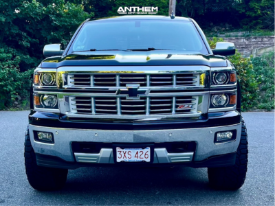1 2015 Silverado 1500 Chevrolet Ltz Rough Country Suspension Lift 5in Anthem Off Road Equalizer Black Milled