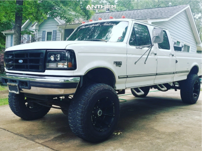 1997 Ford F-350 Super Duty - 20x12 -44mm - Anthem Off-Road Defender - Suspension Lift 4" - 37" x 13.5"