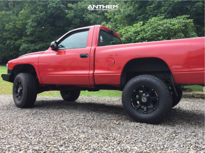 1 2001 Dakota Dodge Supreme Suspension Lift 3in Anthem Defender Machined Black