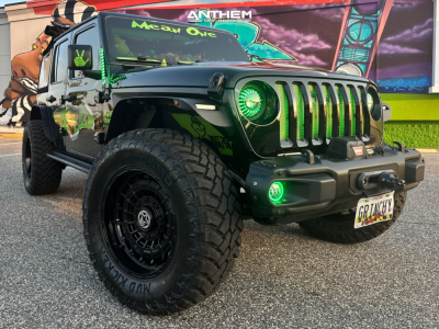 2021 Jeep Wrangler - 20x10 -18mm - Anthem Off-Road Viper - Suspension Lift 2.5" - 37" x 13.5"
