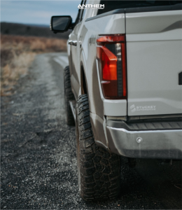 1 2024 F 150 Ford Xlt Rough Country Leveling Kit Anthem Off Road Avenger Black Milled