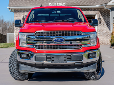 1 2019 F 150 Ford Lariat Rough Country Suspension Lift 4in Anthem Off Road Talon Satin Black