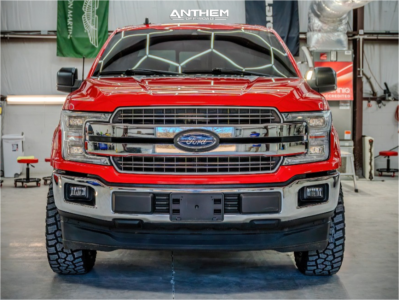 1 2019 F 150 Ford Lariat Rough Country Suspension Lift 4in Anthem Off Road Talon Satin Black