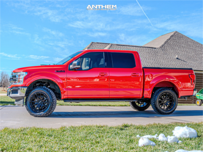 1 2019 F 150 Ford Lariat Rough Country Suspension Lift 4in Anthem Off Road Talon Satin Black