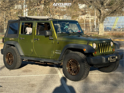 2010 Jeep Wrangler - 17x9 -12mm - Anthem Off-Road Valor - Stock Suspension - 33" x 12.5"