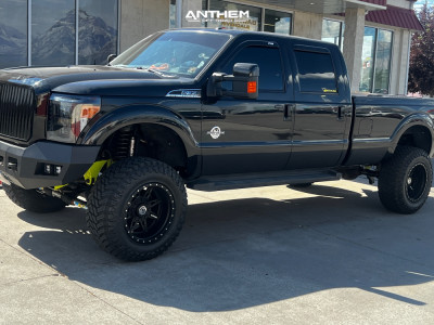 1 2014 F 350 Super Duty Ford Lariat Zone Suspension Lift 8in Anthem Off Road Rogue Black Milled