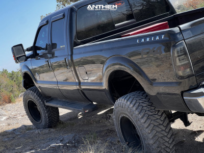 1 2014 F 350 Super Duty Ford Lariat Zone Suspension Lift 8in Anthem Off Road Rogue Black Milled