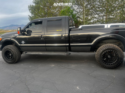 1 2014 F 350 Super Duty Ford Lariat Zone Suspension Lift 8in Anthem Off Road Rogue Black Milled
