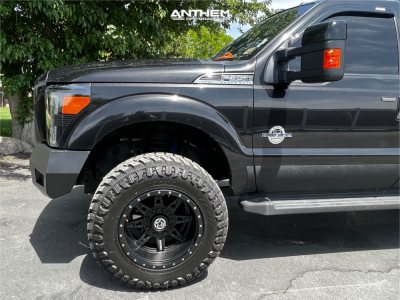 1 2014 F 350 Super Duty Ford Lariat Zone Suspension Lift 8in Anthem Off Road Rogue Black Milled