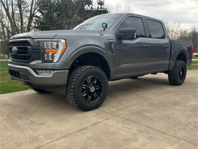 2022 Ford F-150 - 18x9 -12mm - Anthem Off-Road Equalizer - Suspension Lift 3.5" - 33" x 12.5"