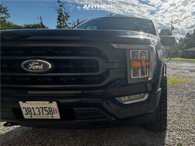1 2022 F 150 Ford Xlt Rough Country Leveling Kit Anthem Off Road Talon Black Milled