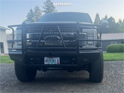 1 2017 F 350 Super Duty Ford Lariat Readylift Leveling Kit Anthem Off Road Avenger Black Milled