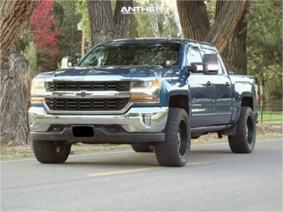 2016 Chevrolet Silverado 1500 - 20x10 -24mm - Anthem Off-Road Gunner - Leveling Kit - 33" x 12.5"