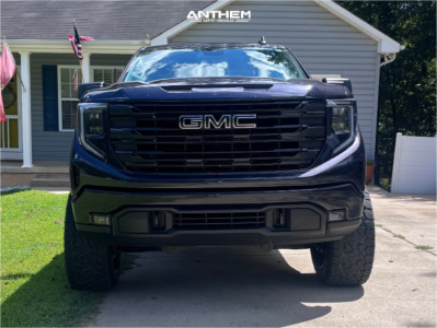 1 2024 Sierra 1500 Gmc Elevation Rough Country Suspension Lift 6in Anthem Off Road Turbine Gloss Black
