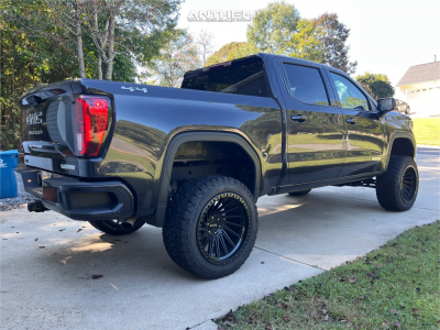 1 2024 Sierra 1500 Gmc Elevation Rough Country Suspension Lift 6in Anthem Off Road Turbine Gloss Black