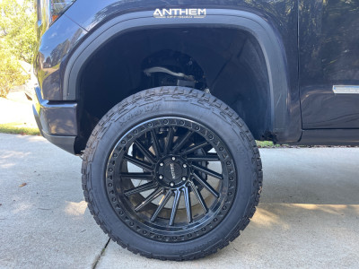 1 2024 Sierra 1500 Gmc Elevation Rough Country Suspension Lift 6in Anthem Off Road Turbine Gloss Black