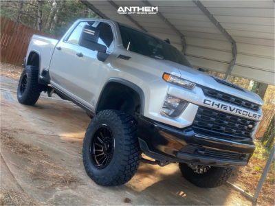 1 2021 Silverado 2500 Hd Chevrolet Custom Mcgaughys Suspension Lift 9in Anthem Off Road Turbine Gloss Black