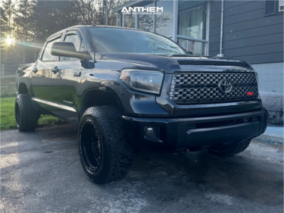 1 2014 Tundra Toyota Sr5 Rough Country Suspension Lift 3in Anthem Off Road Rogue Black Milled