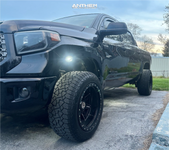 1 2014 Tundra Toyota Sr5 Rough Country Suspension Lift 3in Anthem Off Road Rogue Black Milled