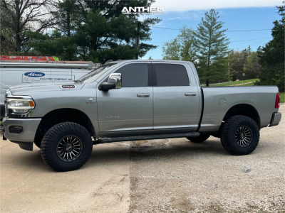 1 2024 2500 Ram Laramie Rough Country Leveling Kit Anthem Off Road Raider Gunmetal Machined