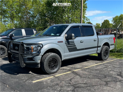 2020 Ford F-150 - 17x9 -12mm - Anthem Off-Road Valor - Leveling Kit - 33" x 12.5"