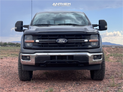 1 2024 F 150 Ford Xlt Rough Country Leveling Kit Anthem Off Road Raider Gunmetal Machined