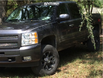 1 2010 Silverado 1500 Chevrolet Rough Country Suspension Lift 35in Anthem A712 Defender Black