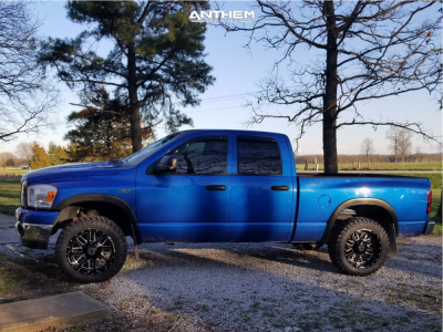 1 2008 Ram 1500 Dodge Hell Bent Steel Leveling Kit Anthem Gunner Black Milled